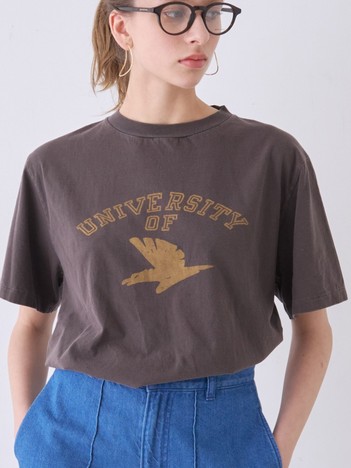 【REMI RELIEF / レミレリーフ】別注ロゴTシャツ LW加工(UNIVERSITY)