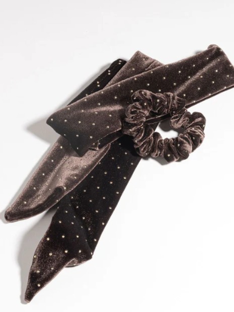 【TRESSE/トレス】BRIGITTE dot ribbon chouchou　3WAYシュシュリボン