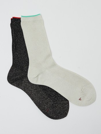 【babaco/ババコ】2Pairs Words tiptoe glo　2足セット　ソックス/靴下