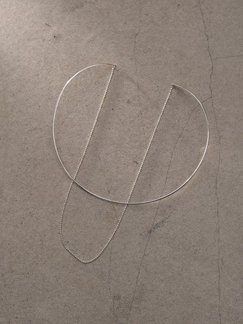 【wePERM/ウィパーマ】Neat Link Chorker 1.5mm ネックレス付きチョーカー　シルバー