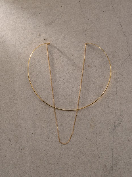 【wePERM/ウィパーマ】Neat Link Chorker 1.5mm ネックレス付きチョーカー　ゴールド