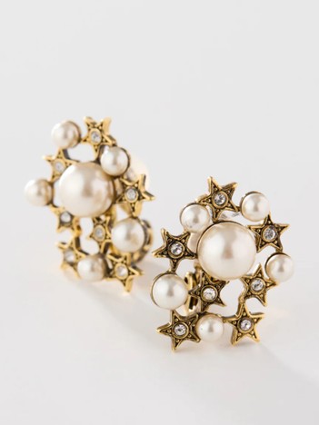 【ADER.bijoux/アデルビジュー】TINY STAR grigri pearl earring　イヤリング