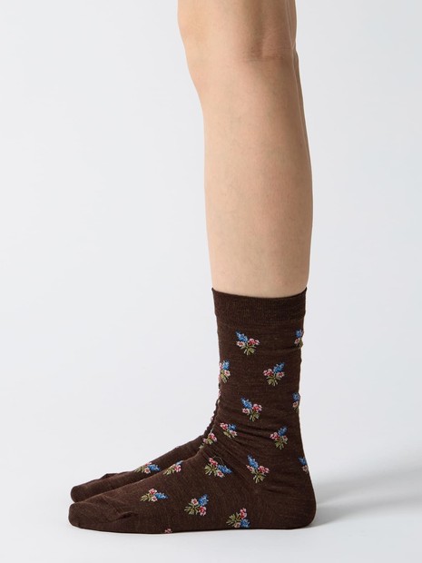 【babaco/ババコ】Small Bouquet socks　花柄　ソックス
