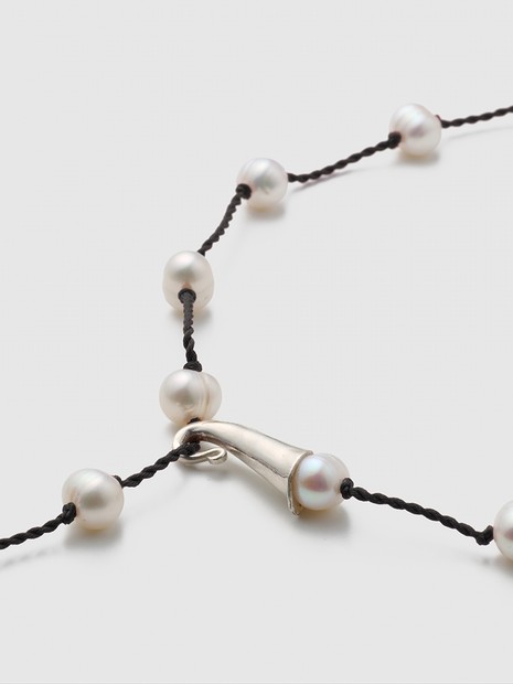 TEINTE/タント】CALLA WHITE PEARL CORD LONG NECKLACE ロング