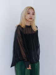 セットアップ着用可】シアー ドルマンスリーブ プルオーバー｜OUTLET