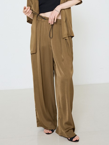 NOMINE - 【セットアップ対応】ヴィンテージサテン ドロストコード パンツ