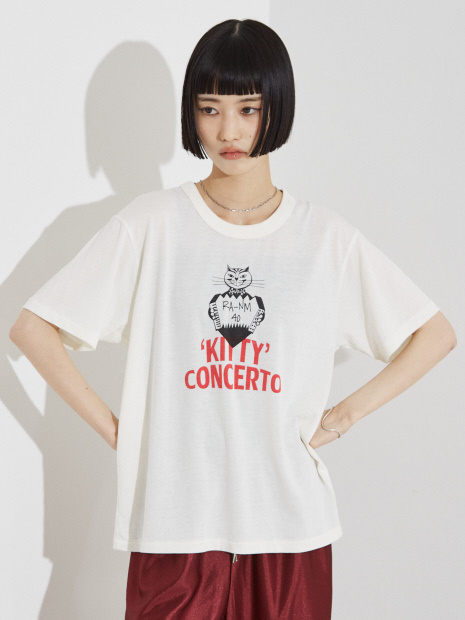 RUSSELL別注 CAT モチーフ Tシャツ