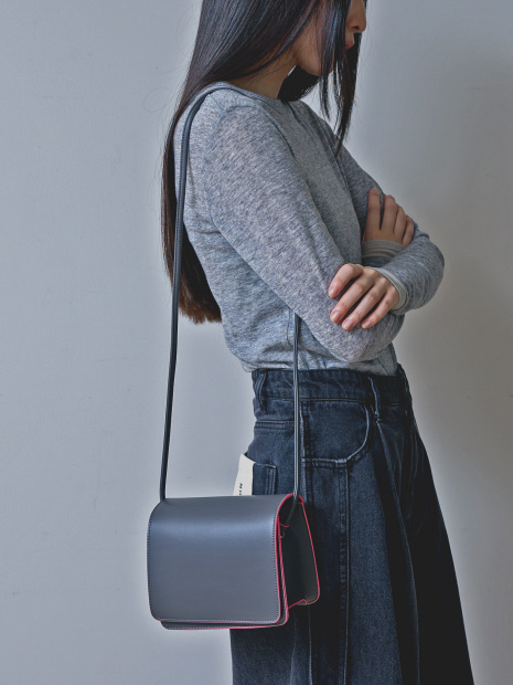 【cheek】Line mini shoulder カラーライン ショルダーバッグ