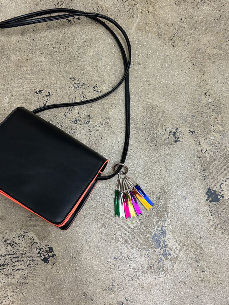 【cheek】Line mini shoulder カラーライン ショルダーバッグ