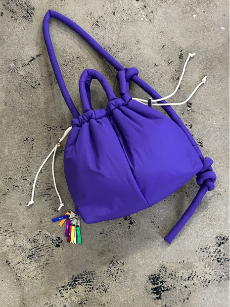 【cheek】puff kinchaku 2WAY tote 巾着 ショルダーバッグ