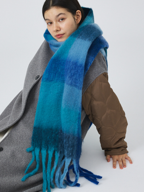 bell cote】大判 チェック シャギーマフラー/ストール｜NOMINE / ノミネ