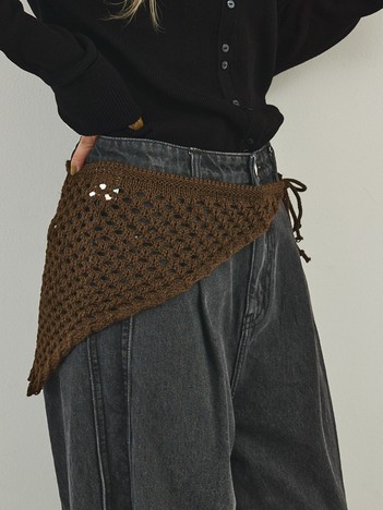 【Stuart Austin】透かし編み クロシェニット スカーフ