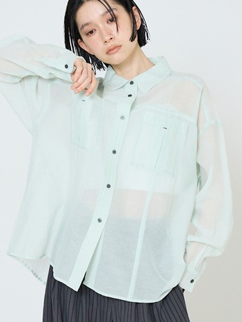 オーバーサイズ シアーシャツ