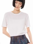 楊柳シボ感 リンガーTシャツ ｜ 半袖 リブ切替 クロップド丈