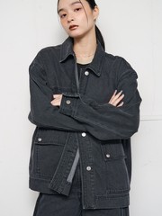 セットアップ対応】オーバーサイズ デニム ジャケット / カバーオール