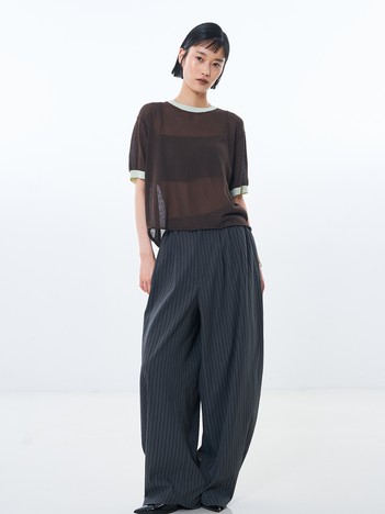 リンガー ニット Tシャツ