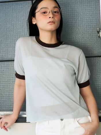 リンガー ニット Tシャツ