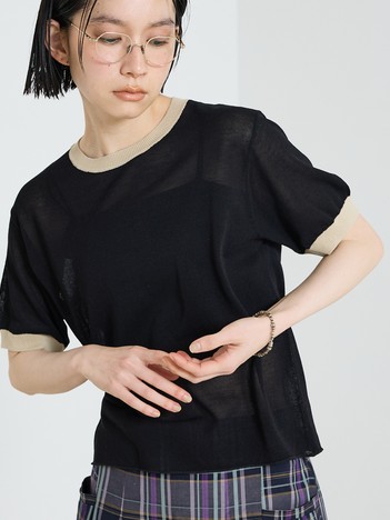 リンガー ニット Tシャツ