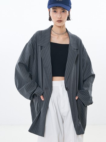 ストライプワイドジャケット