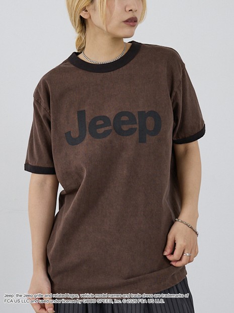 GOOD ROCK SPEED】Jeep® ロゴ リンガーTシャツ レトロ｜NOMINE / ノミネ