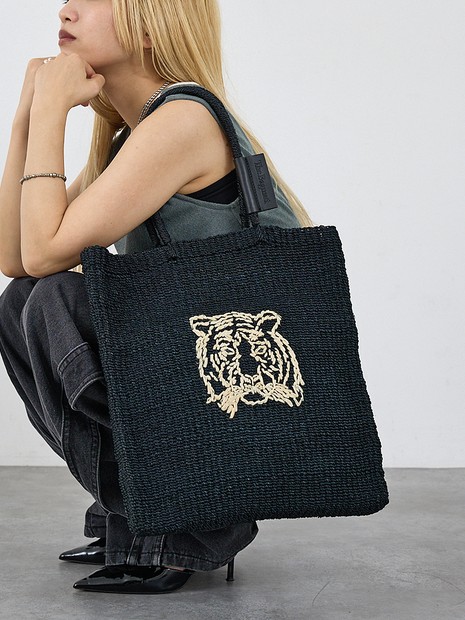 BAGMATI】ANIMAL BAG アニマル刺繍 かご トート バッグ｜NOMINE / ノミネ