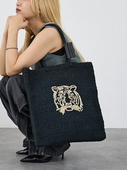 BAGMATI】ANIMAL BAG アニマル刺繍 かご トート バッグ｜NOMINE / ノミネ