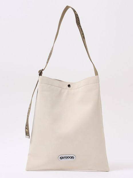 OUTDOOR PRODUCTS】Jacquard Tape Tote ロゴテープ 縦型トートバッグ