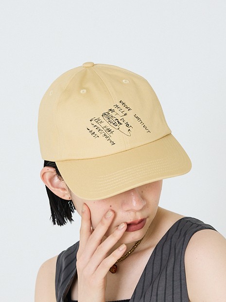 【LY】Letter cap　レトロ 刺繍 ロゴ キャップ
