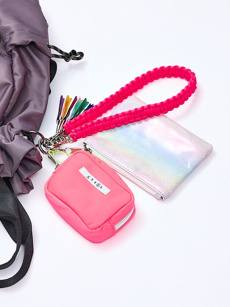 NOMINE - 【cheek】aurora pouch set charm オーロラ ポーチ チャームセット ｜ ネオンカラー キーホルダー