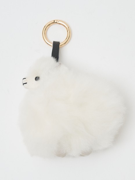 COSY/】ベビーアルパカファー SHEEP キーリング/バッグチャーム