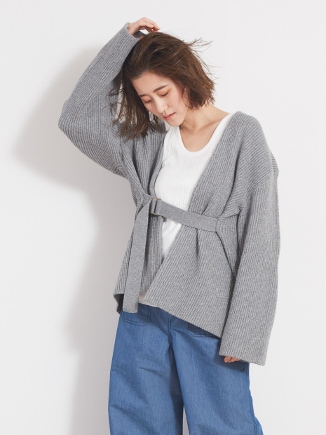 ストレッチコットンルーズカーディガン