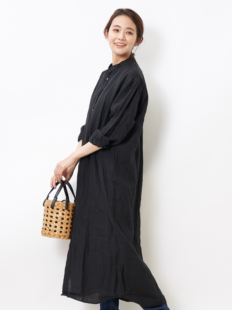 Individualized リネンロングシャツワンピース Outlet アウトレット