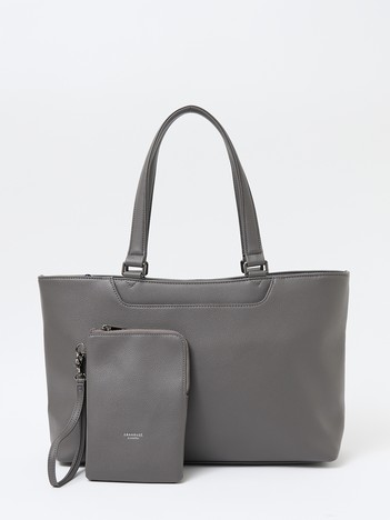 【ABAHOUSE　les essentiels】 定番トートバッグ / スプリットレザー/シュリンク/クラッチバッグ付き / ブリーフバッグ /A4サイズ対応