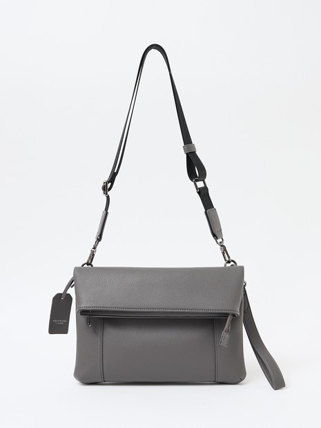 【ABAHOUSE　les essentiels】定番2wayショルダー / スプリットレザー/シュリンク/ショルダーバッグ/クラッチバッグ