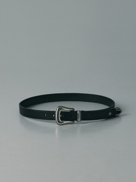【UNISEX】 COW LEATHER (SHOULDER) PUNTAIL BELT / 牛革(ショルダーレザー) プンターレベルト
