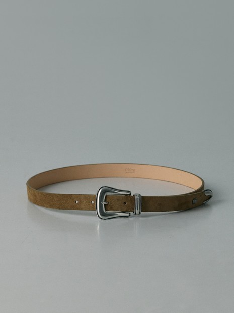 【UNISEX】 KUDU NAKED LEATHER PUNTAIL BELT / クードゥレザー(アフリカ産アンテロープ) プンターレベルト