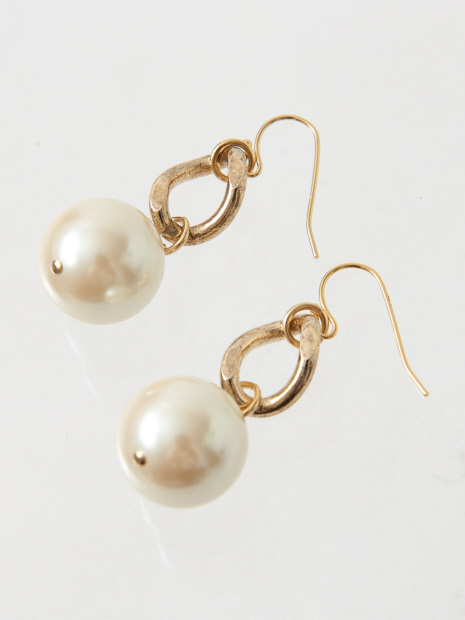 ★beq Pettina/パールチェーンピアス