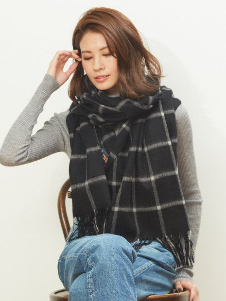 ★TWEEDMILL/大判チェックストール