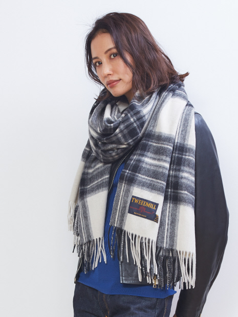 ★TWEEDMILL/大判チェックストール