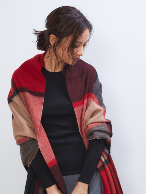★TWEEDMILL/大判チェックストール
