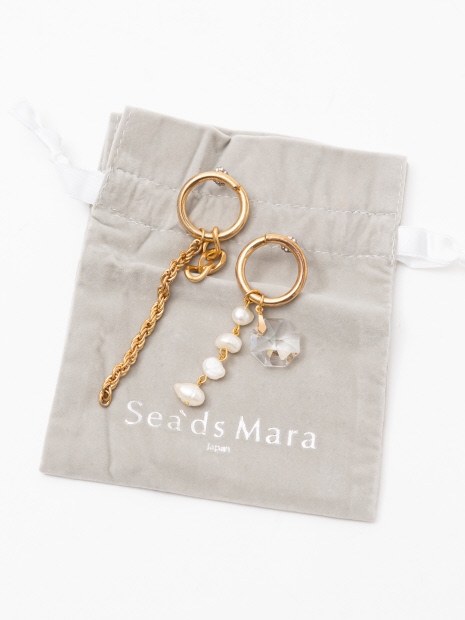 ★Sea`ds mara/パールガラスイヤリング