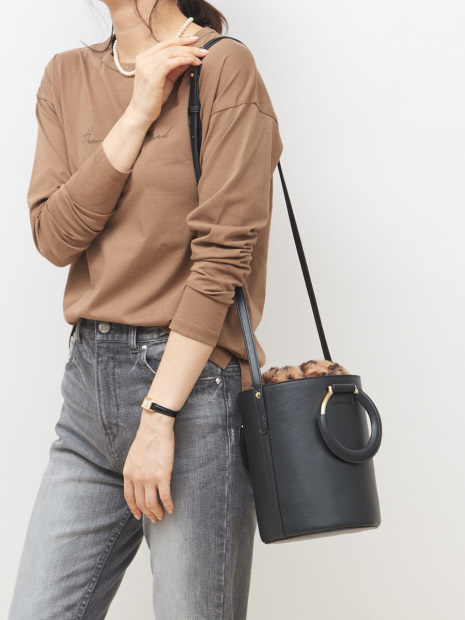【販売店舗限定】4WAYファー巾着バケツショルダー