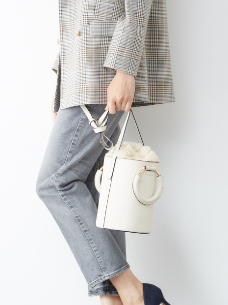 【販売店舗限定】4WAYファー巾着バケツショルダー