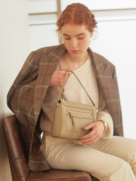 Flame/レザーショルダーBAG