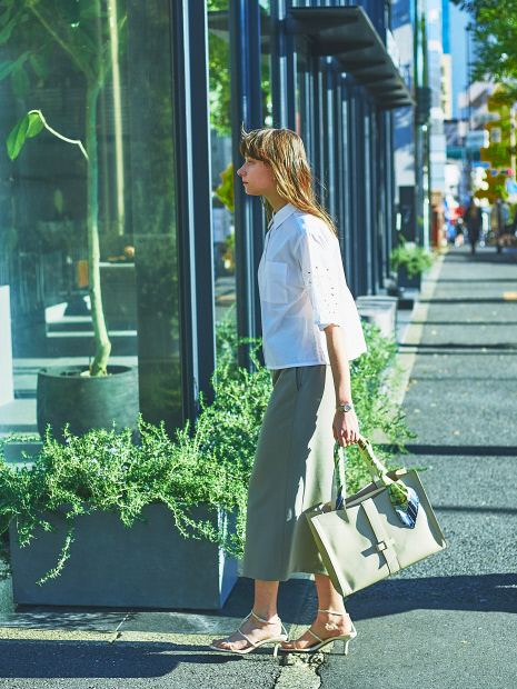 Tie/ベルテッドトートBAG L