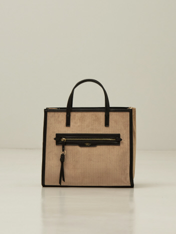 OUTLET (Ladie's) - Carre/ファブリックフロントファスナ－2WAY BAG