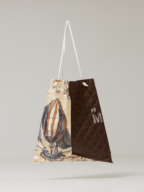 ○manipuri/シルクスカーフ×キルティングプリントトート|OUTLET