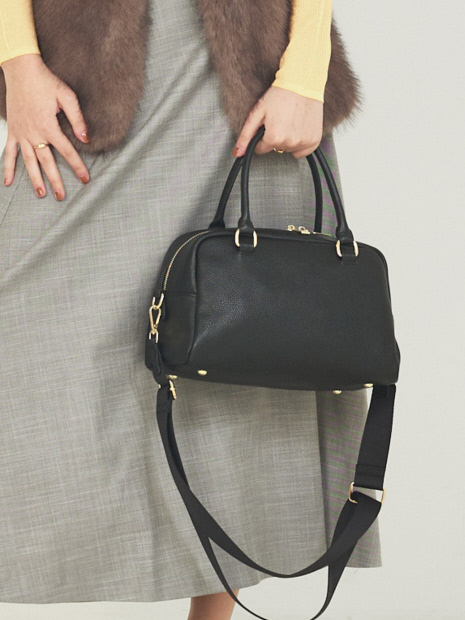 ●SOEUR/レザーボストンバッグ