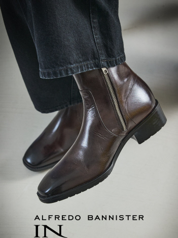 スクエア サイドジップ ブーツ