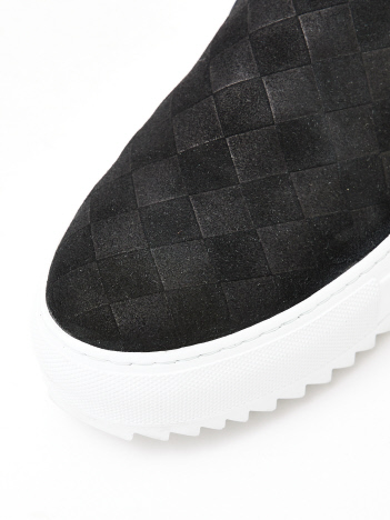 MASTER KICKS】厚底シャークソール レザー メッシュ型押し
